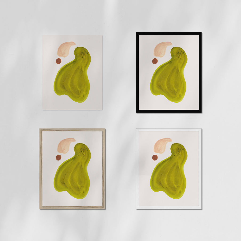 Curvy Ink Pear Fine Art Print