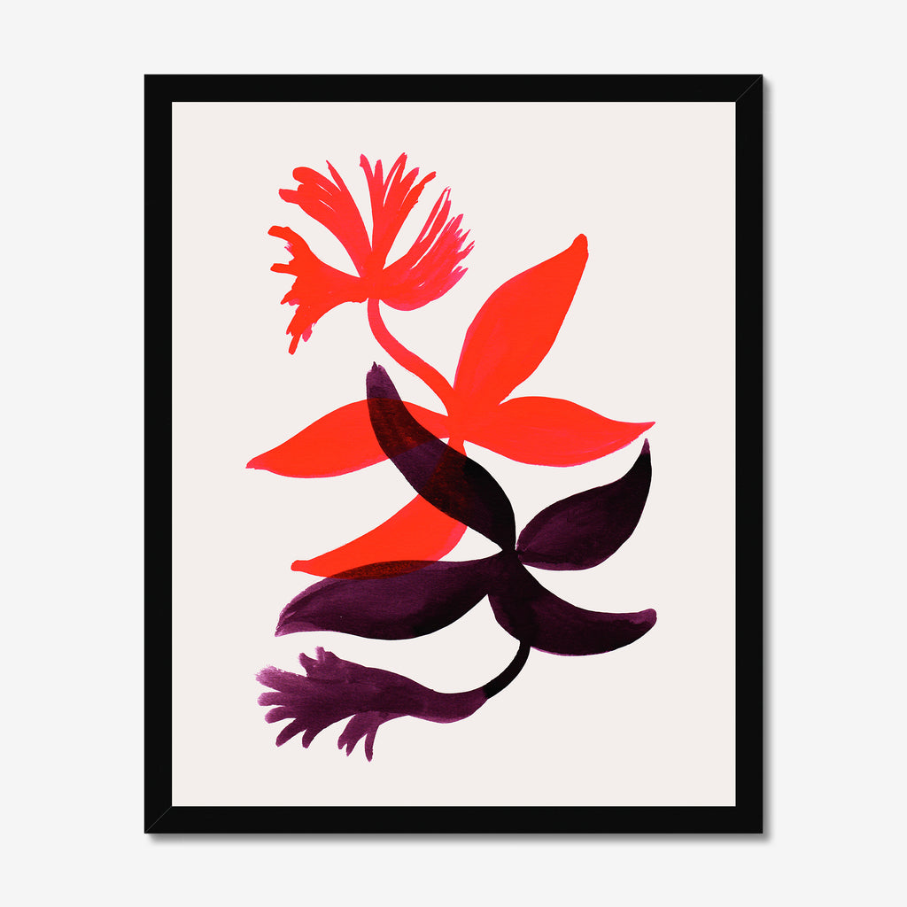 Fire Orchids Ink Fine Art Print