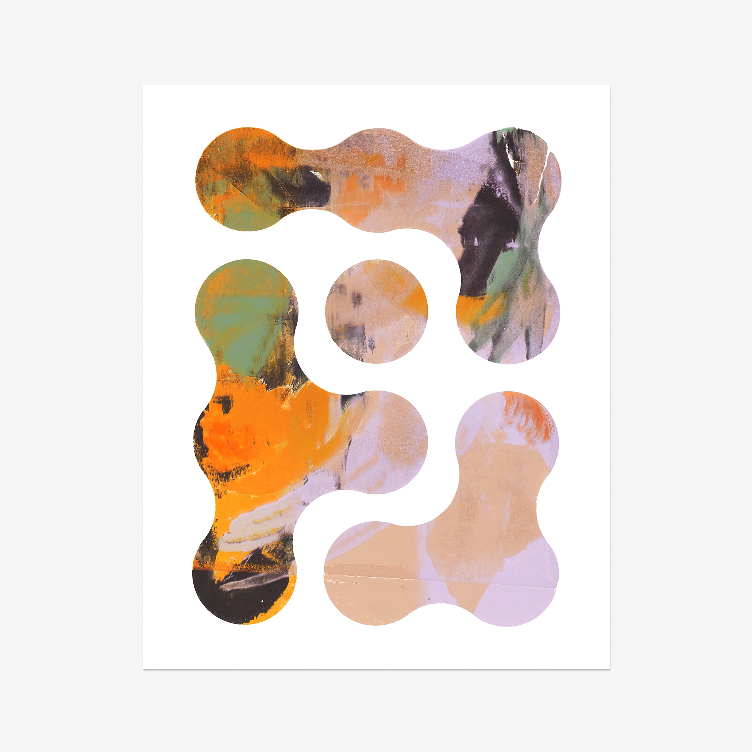 Monotype circles 03 Fine Art Print