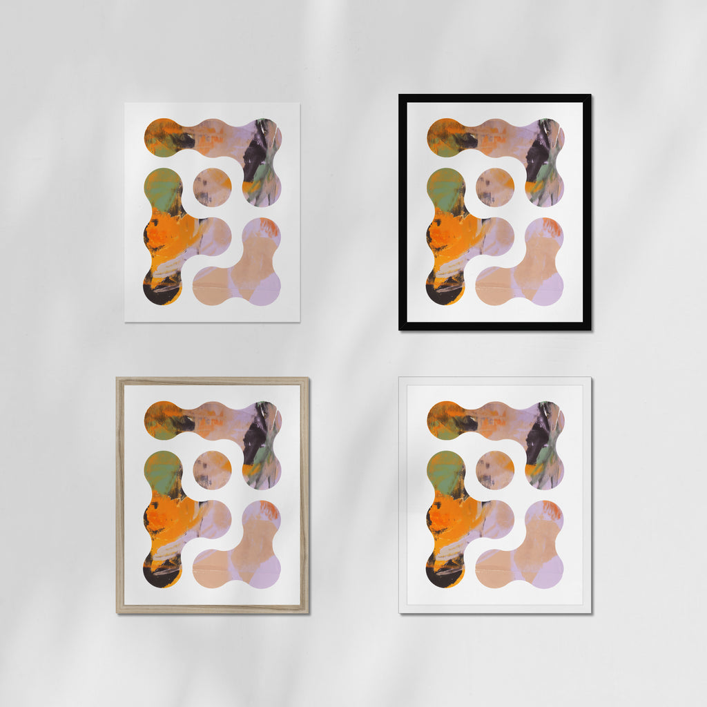 Monotype circles 03 Fine Art Print