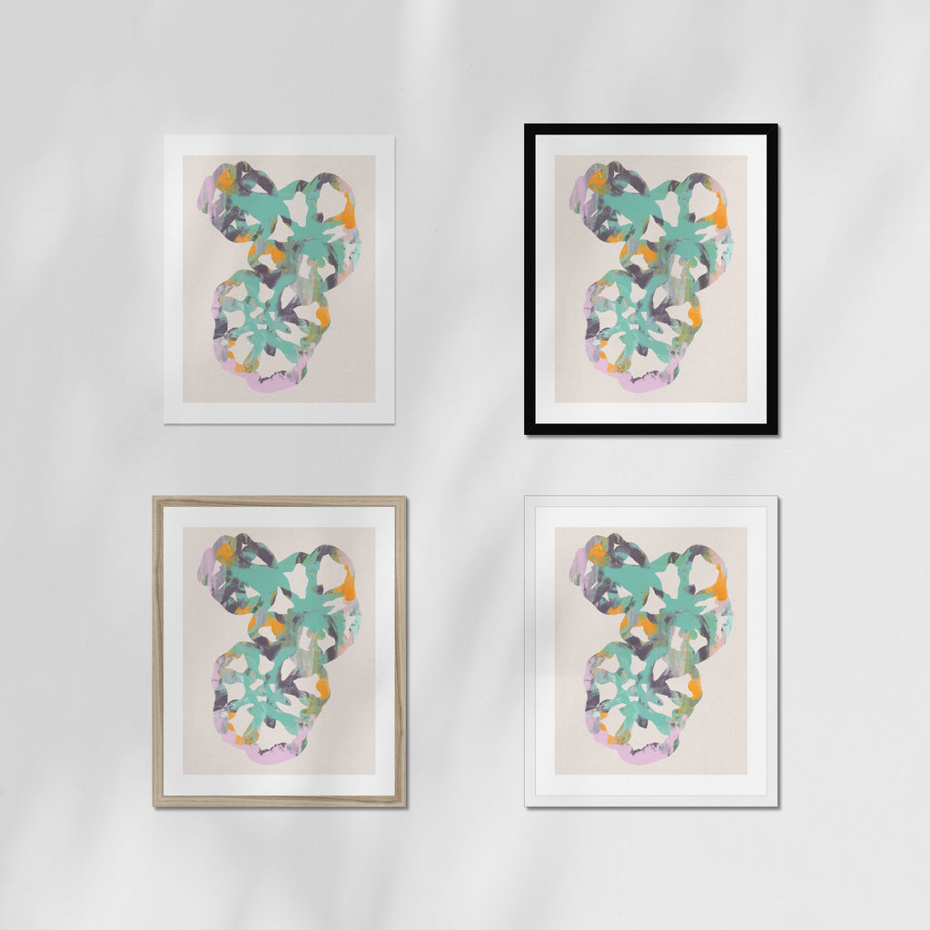 Monotype Tomato Hearts 01 Fine Art Print
