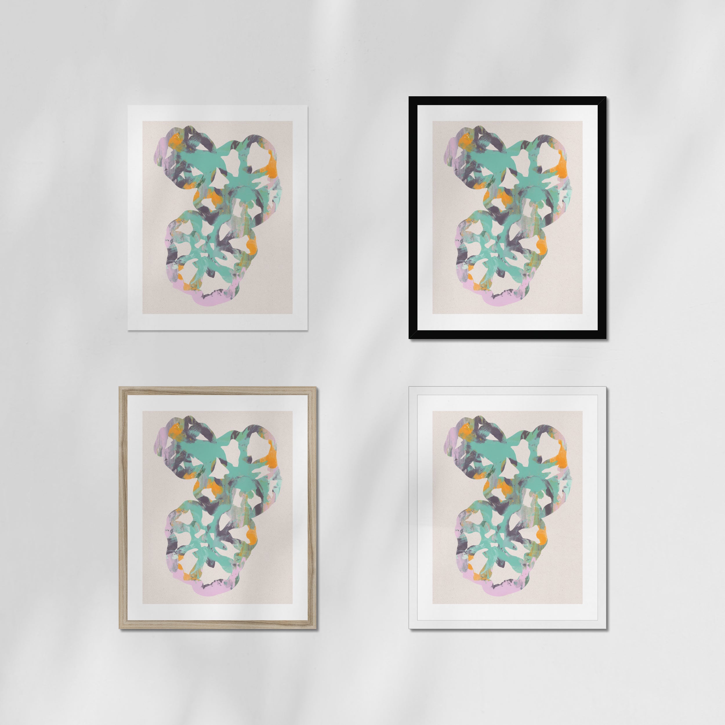 Monotype Tomato Hearts 01 Fine Art Print