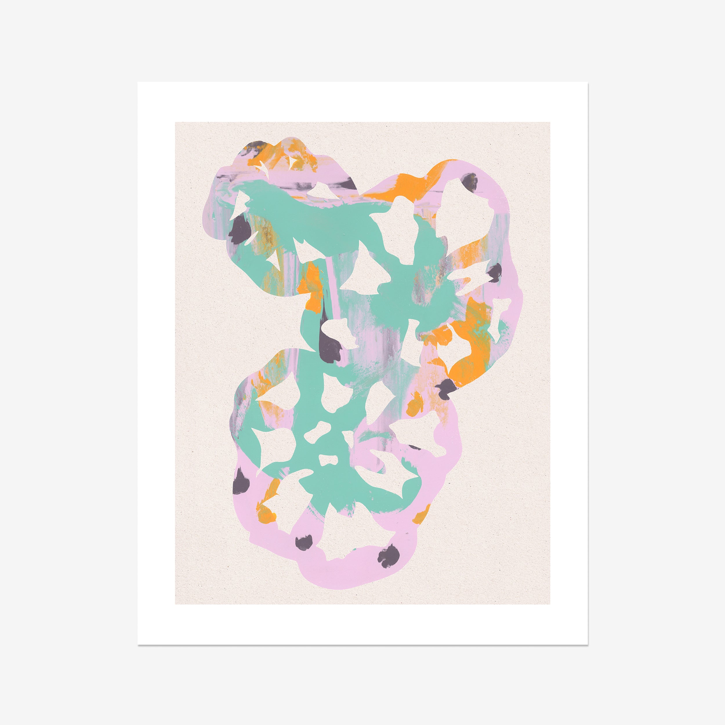 Monotype Tomato Hearts 02 Fine Art Print