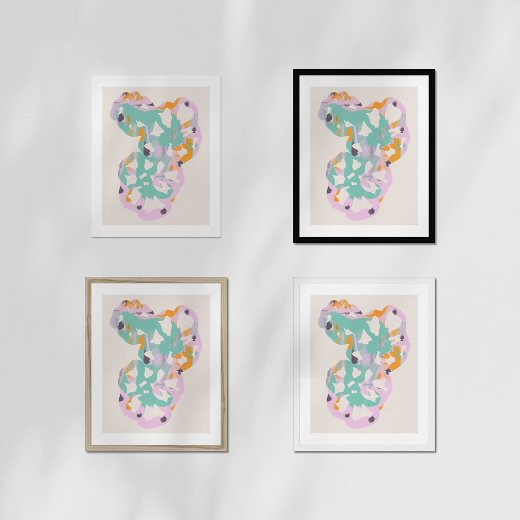 Monotype Tomato Hearts 02 Fine Art Print