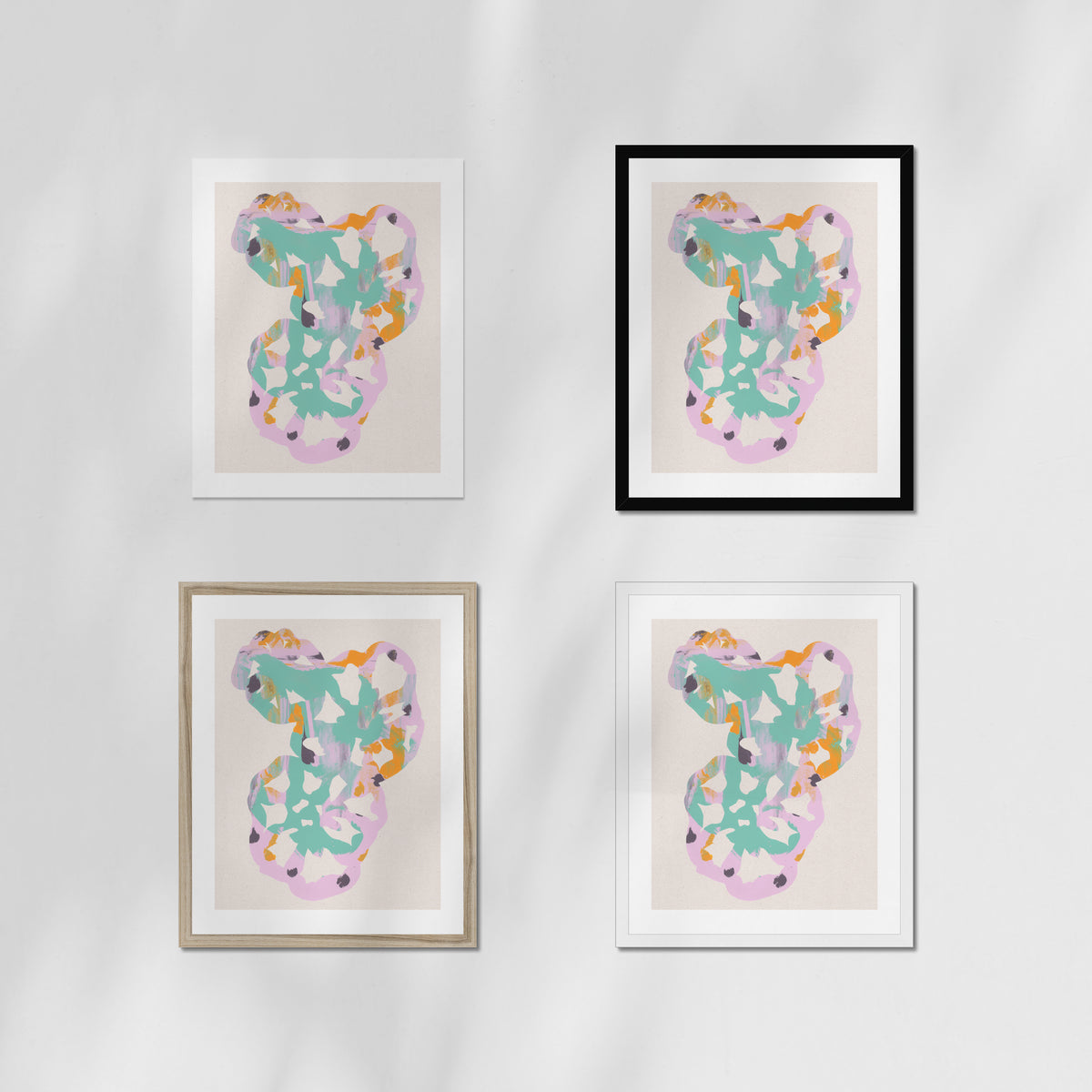 Monotype Tomato Hearts 02 Fine Art Print