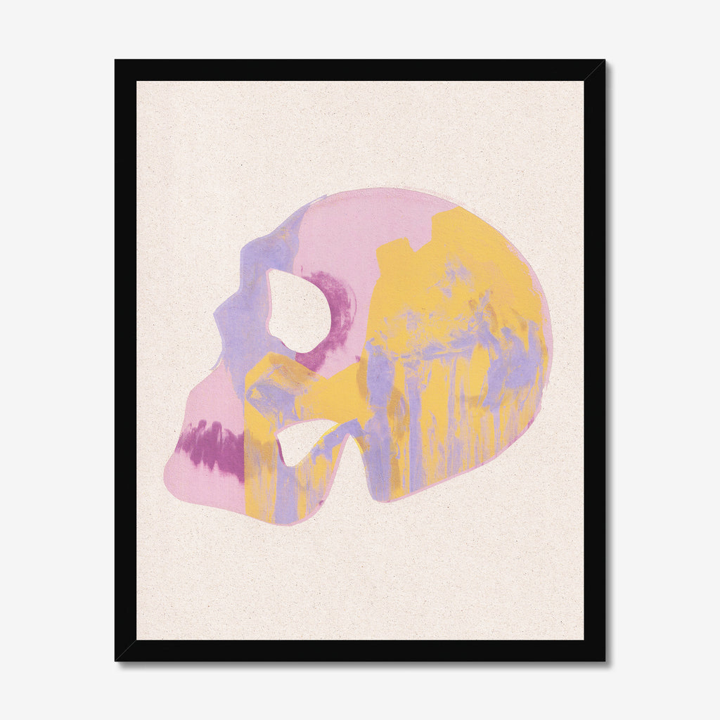 Skull Monotype 01 Fine Art Print