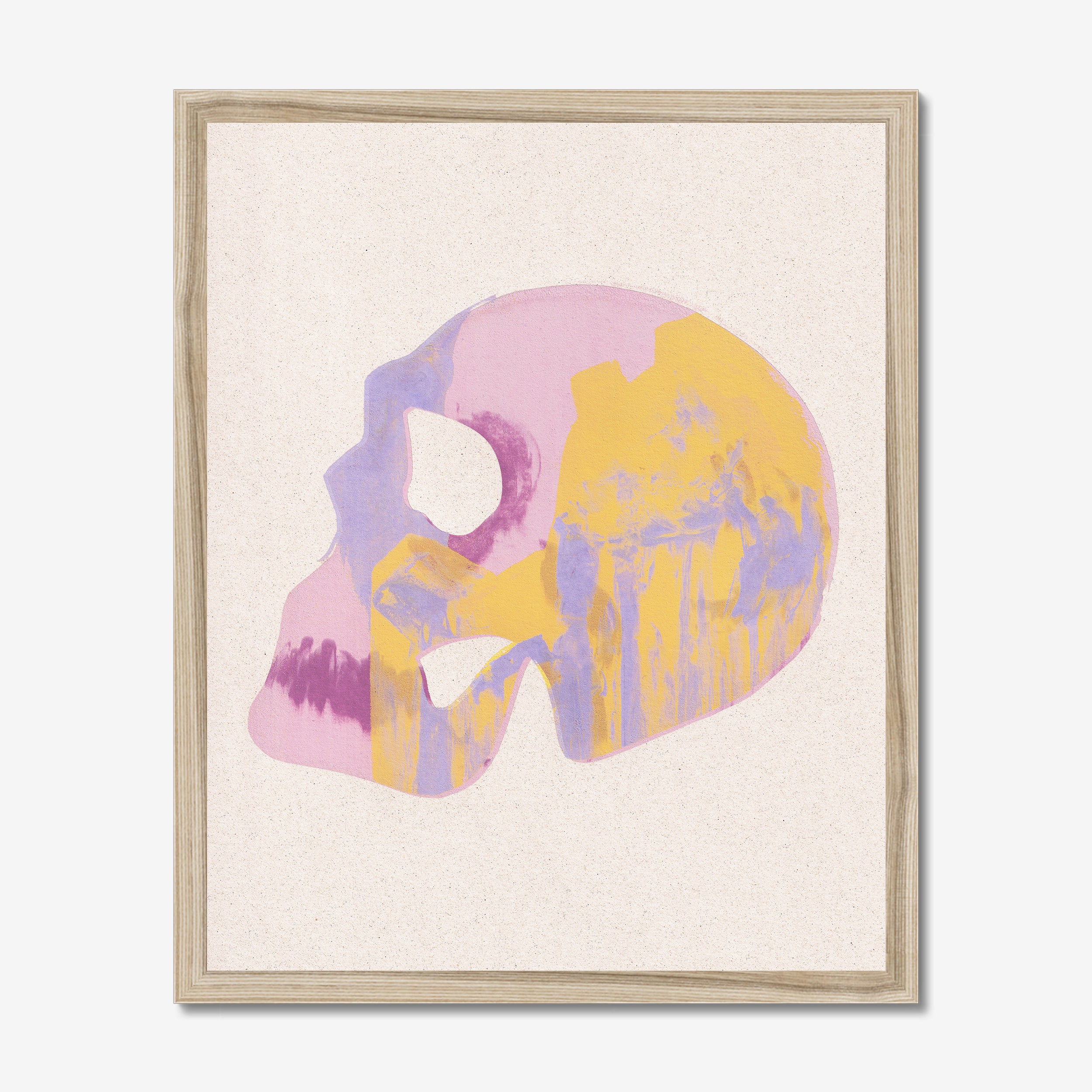Skull Monotype 01 Fine Art Print