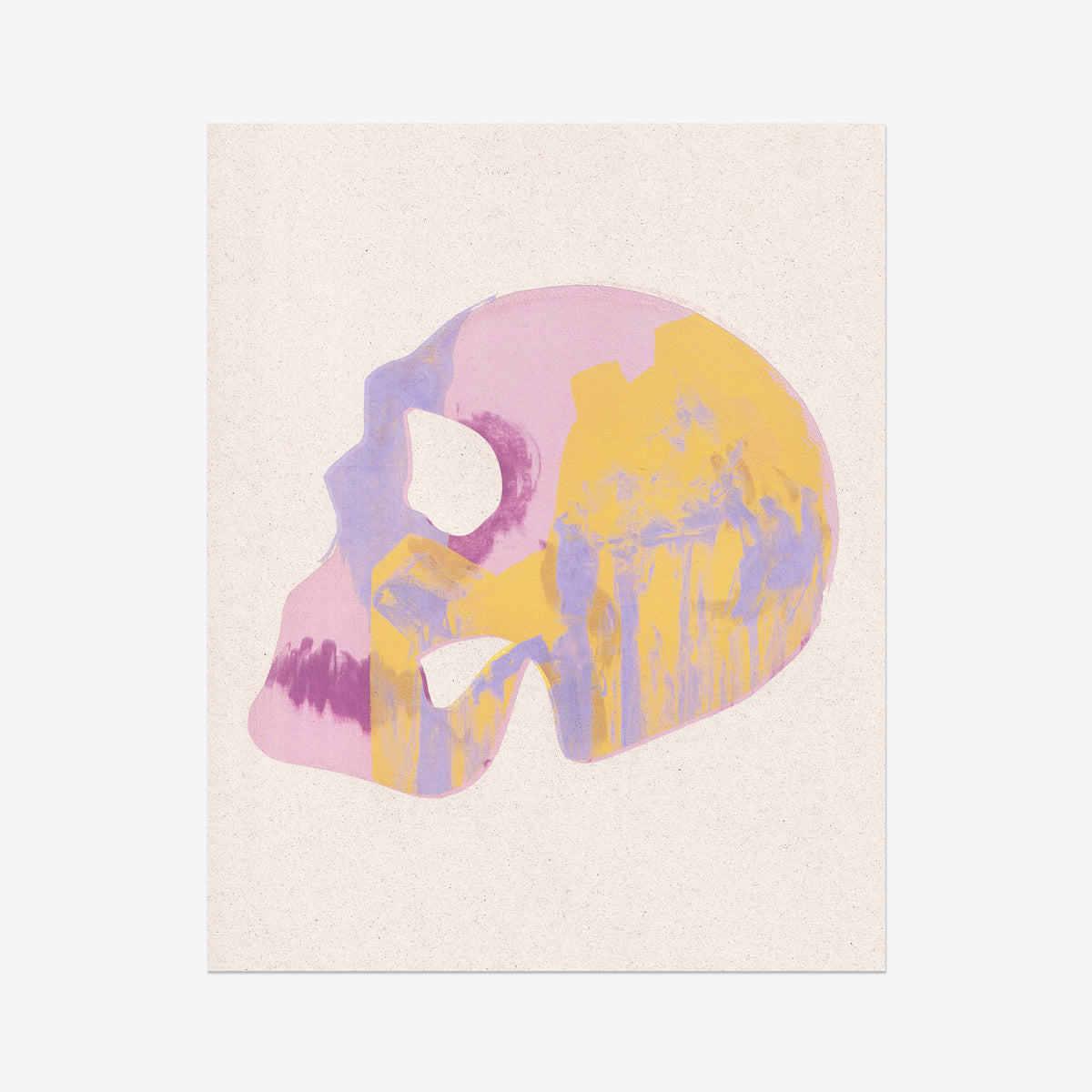 Skull Monotype 01 Fine Art Print