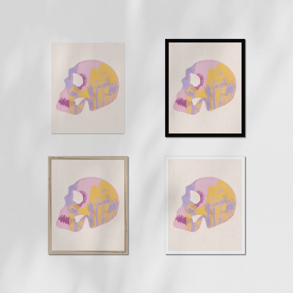 Skull Monotype 01 Fine Art Print