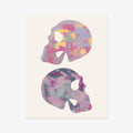 Skull Monotype Pair Fine Art Print