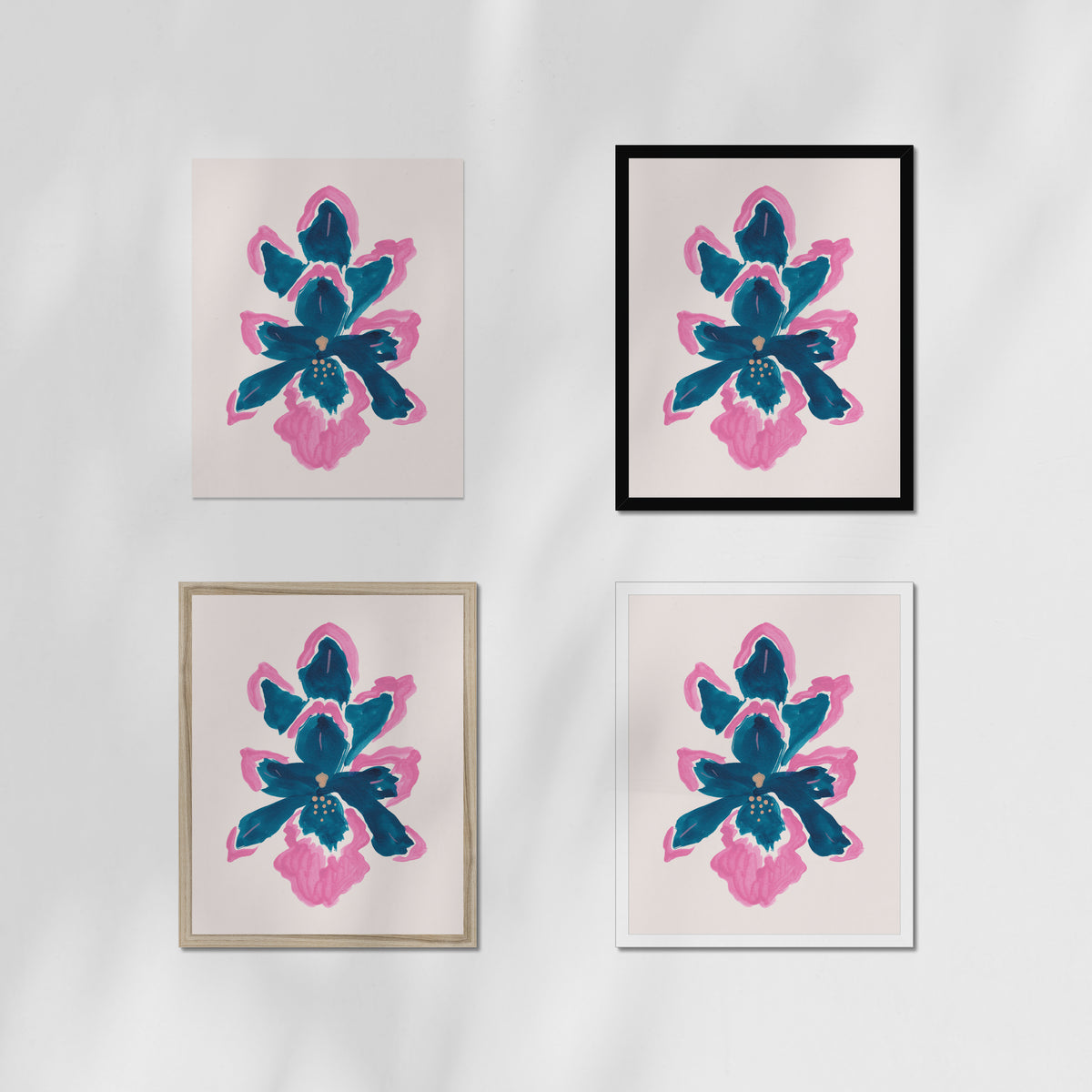 Turquoise Gem Orchids Fine Art Print