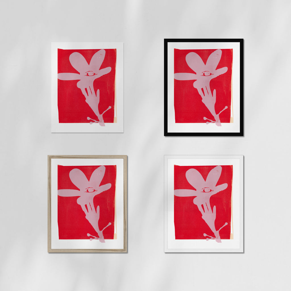 Watchful Oleander Red Fine Art Print